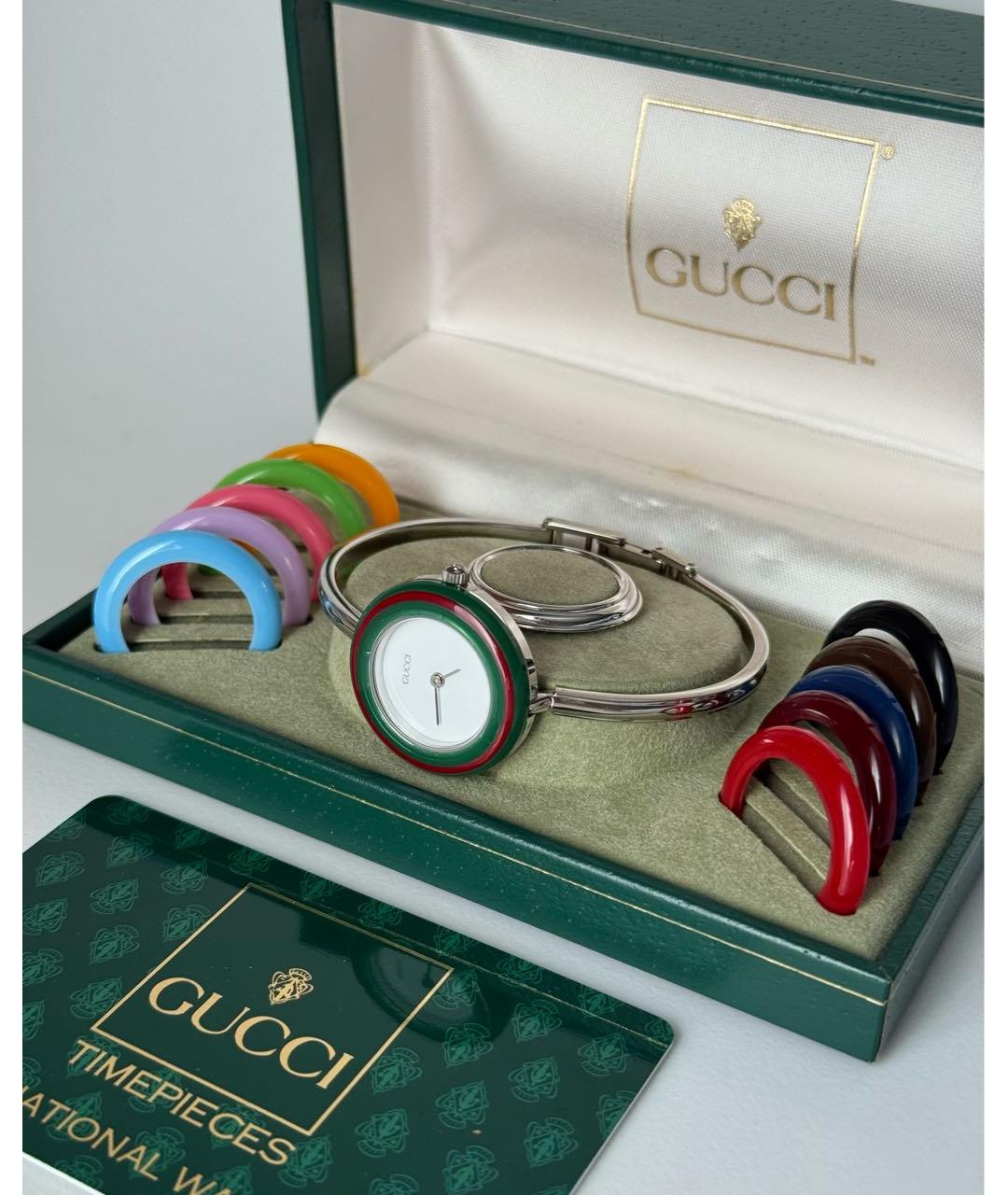 GUCCI Серебряные стальные часы, фото 2
