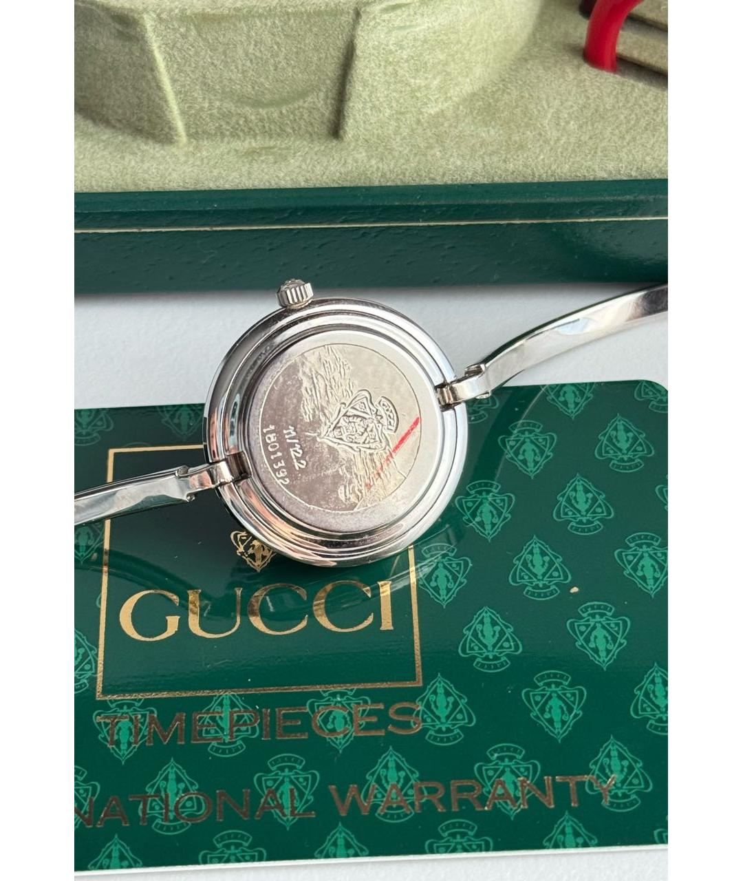 GUCCI Серебряные стальные часы, фото 5