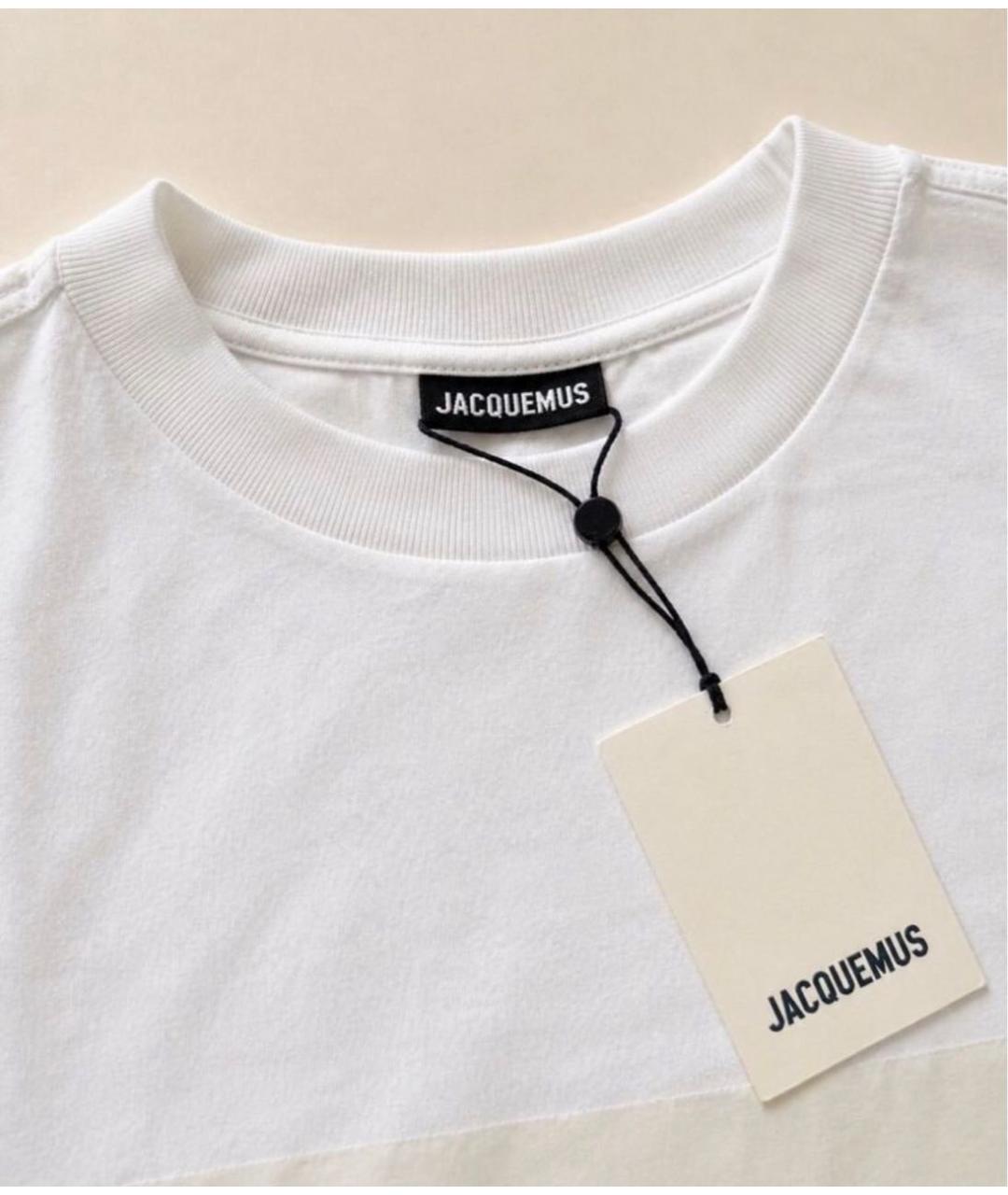 JACQUEMUS Белая хлопковая футболка, фото 2