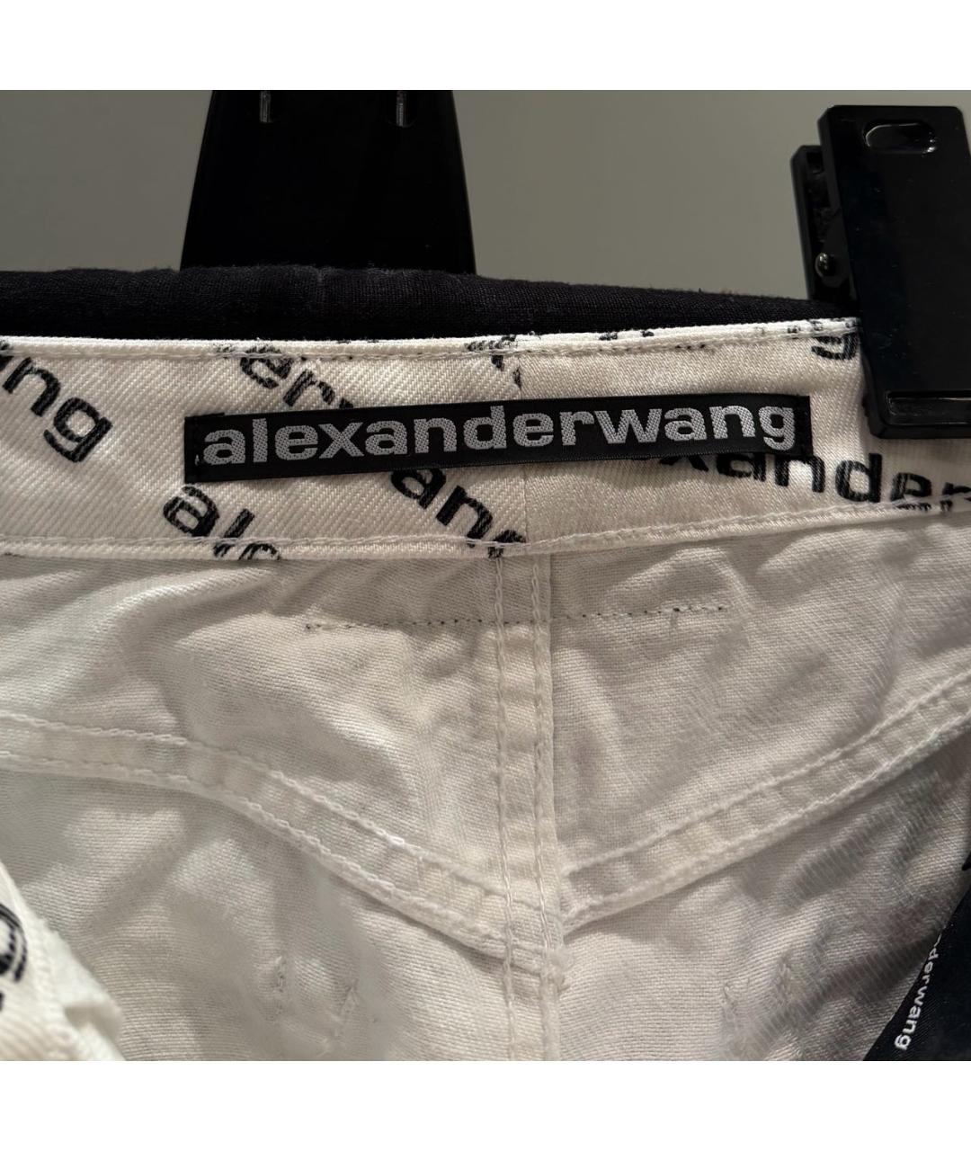 ALEXANDER WANG Белые деним шорты, фото 3