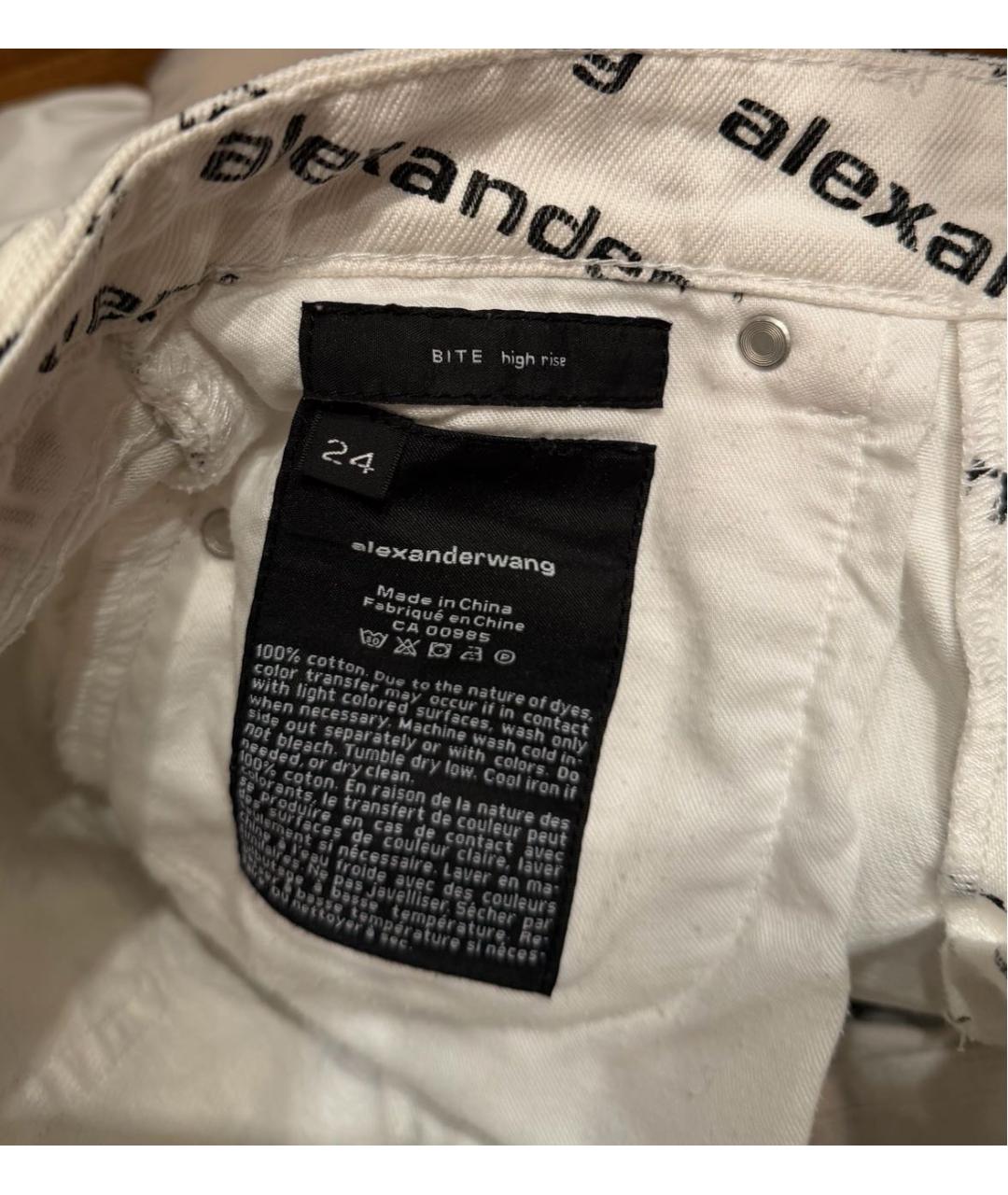 ALEXANDER WANG Белые деним шорты, фото 6