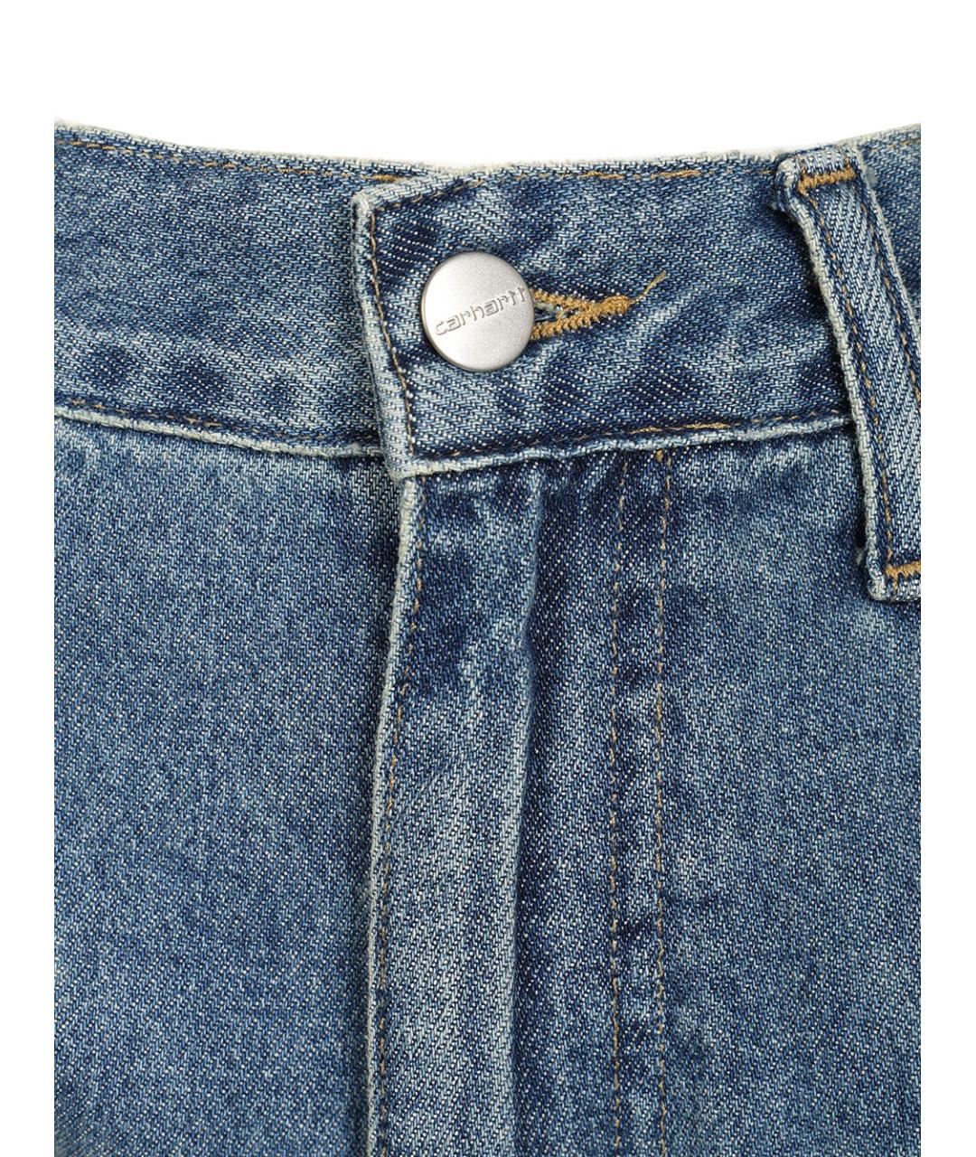 CARHARTT WIP Синие хлопковые прямые джинсы, фото 4