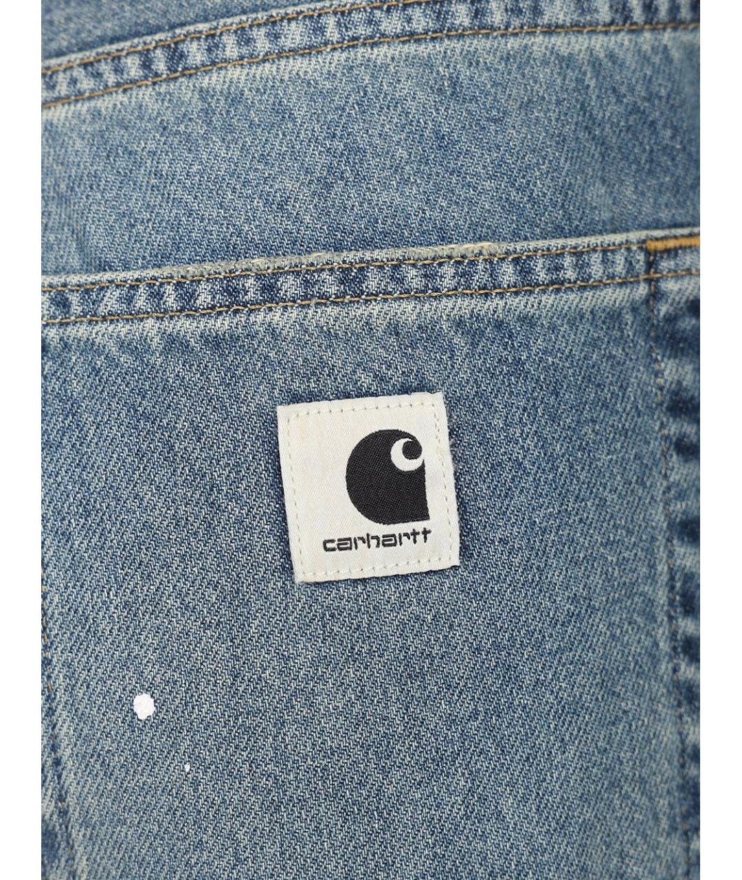CARHARTT WIP Синие хлопковые прямые джинсы, фото 5