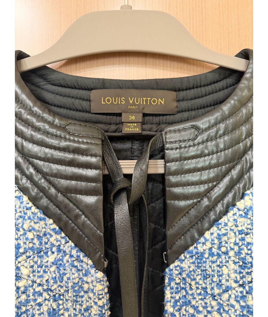 LOUIS VUITTON Голубой твидовый костюм с юбками, фото 3