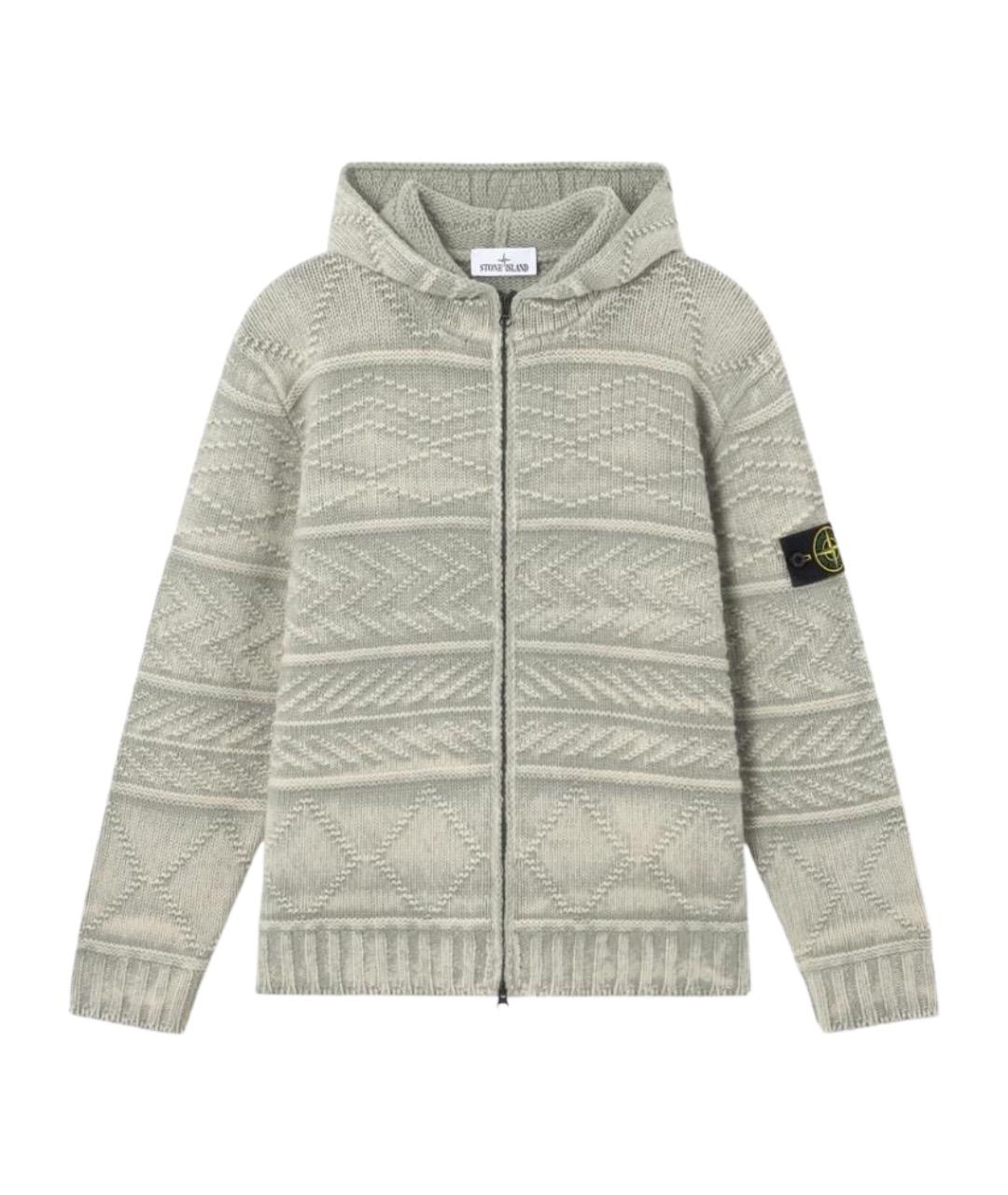 STONE ISLAND Зеленый кашемировый джемпер / свитер, фото 1