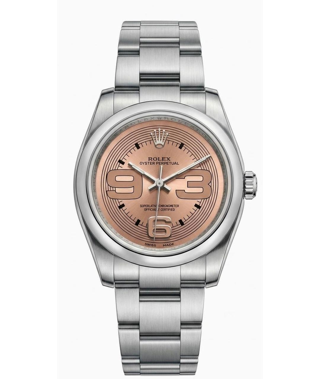 ROLEX Розовые металлические часы, фото 7