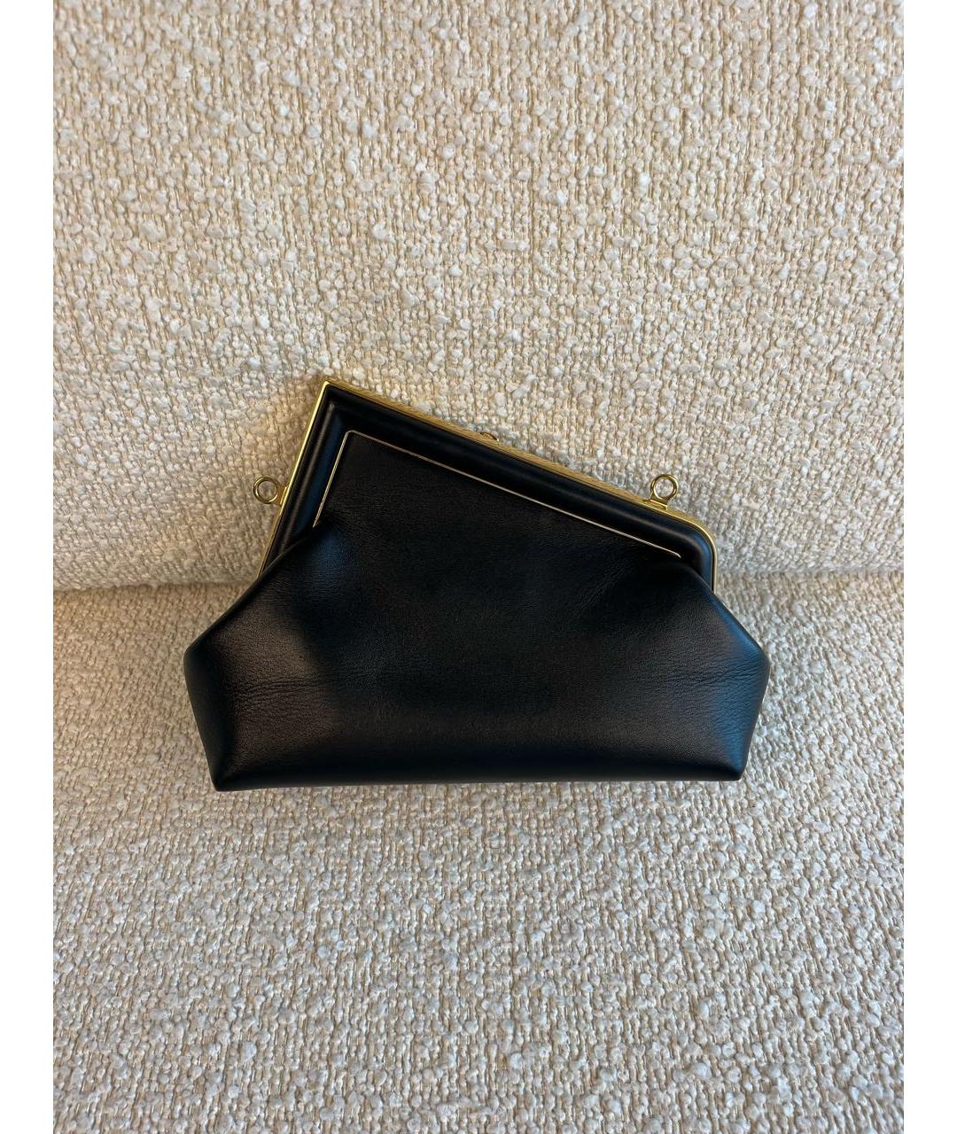 FENDI Черная кожаная сумка через плечо, фото 3