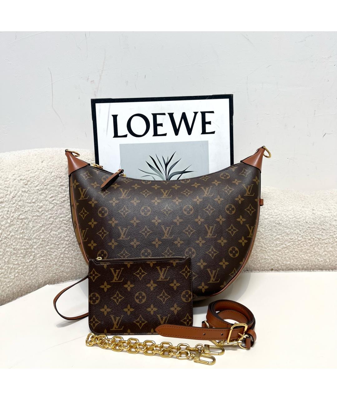 LOUIS VUITTON Коричневая сумка через плечо, фото 3