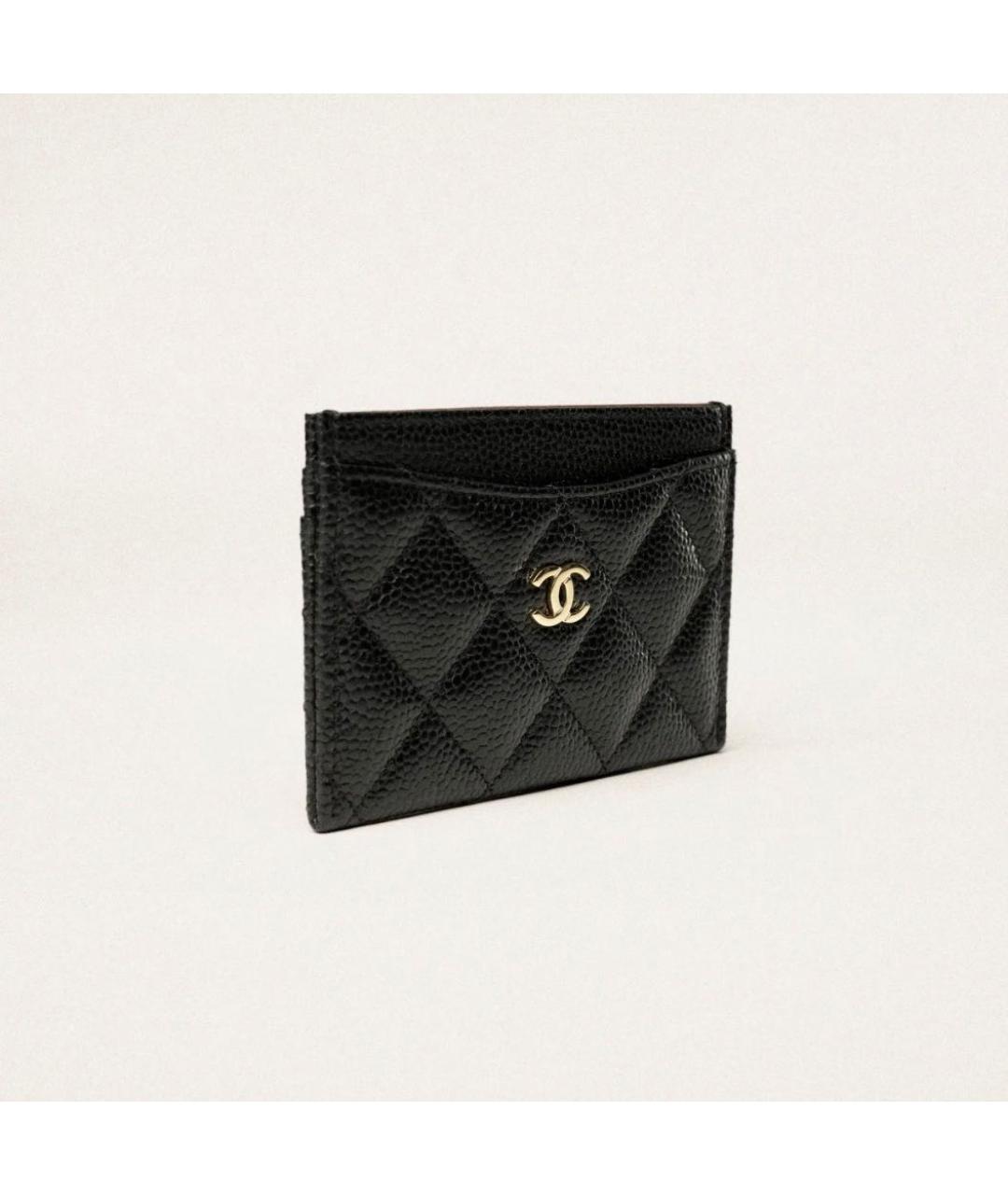 CHANEL Черная кожаная визитница, фото 2