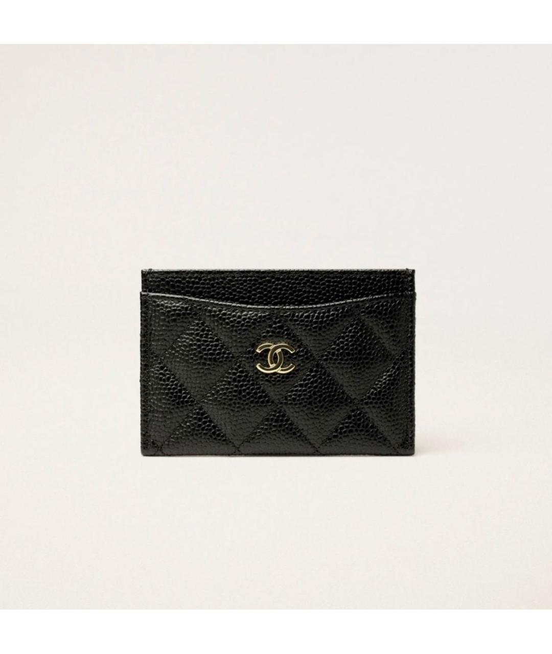CHANEL Черная кожаная визитница, фото 5
