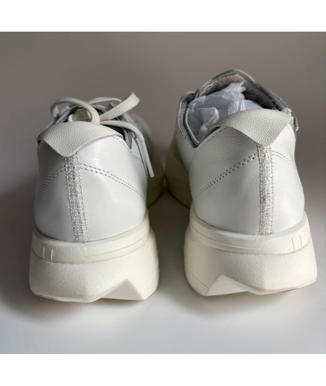 Y-3 Белые кожаные низкие кроссовки / кеды, фото 5