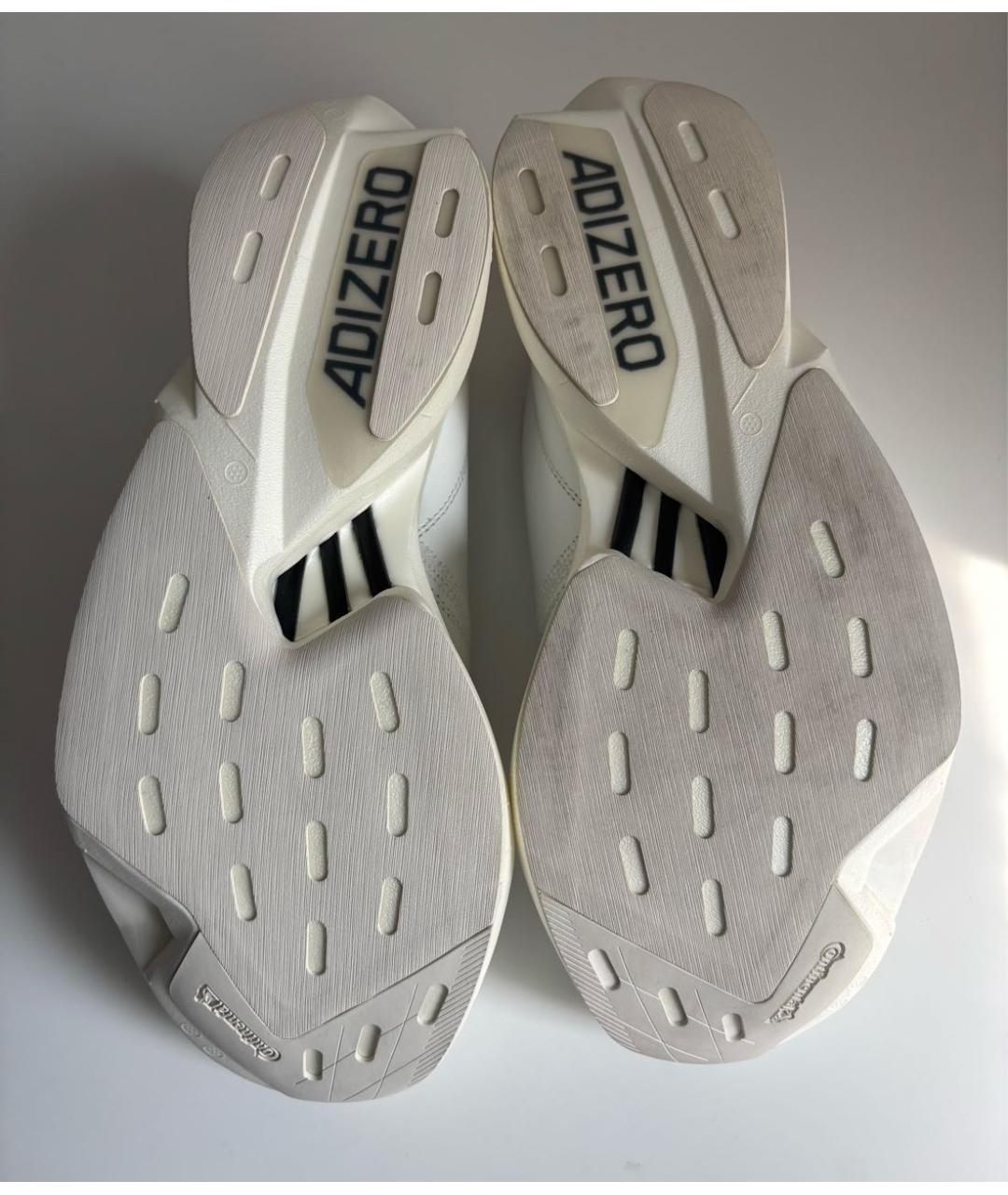 Y-3 Белые кожаные низкие кроссовки / кеды, фото 4