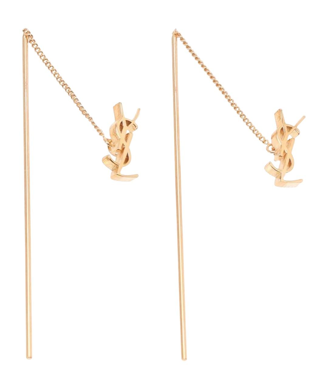 SAINT LAURENT Золотые серьги, фото 1