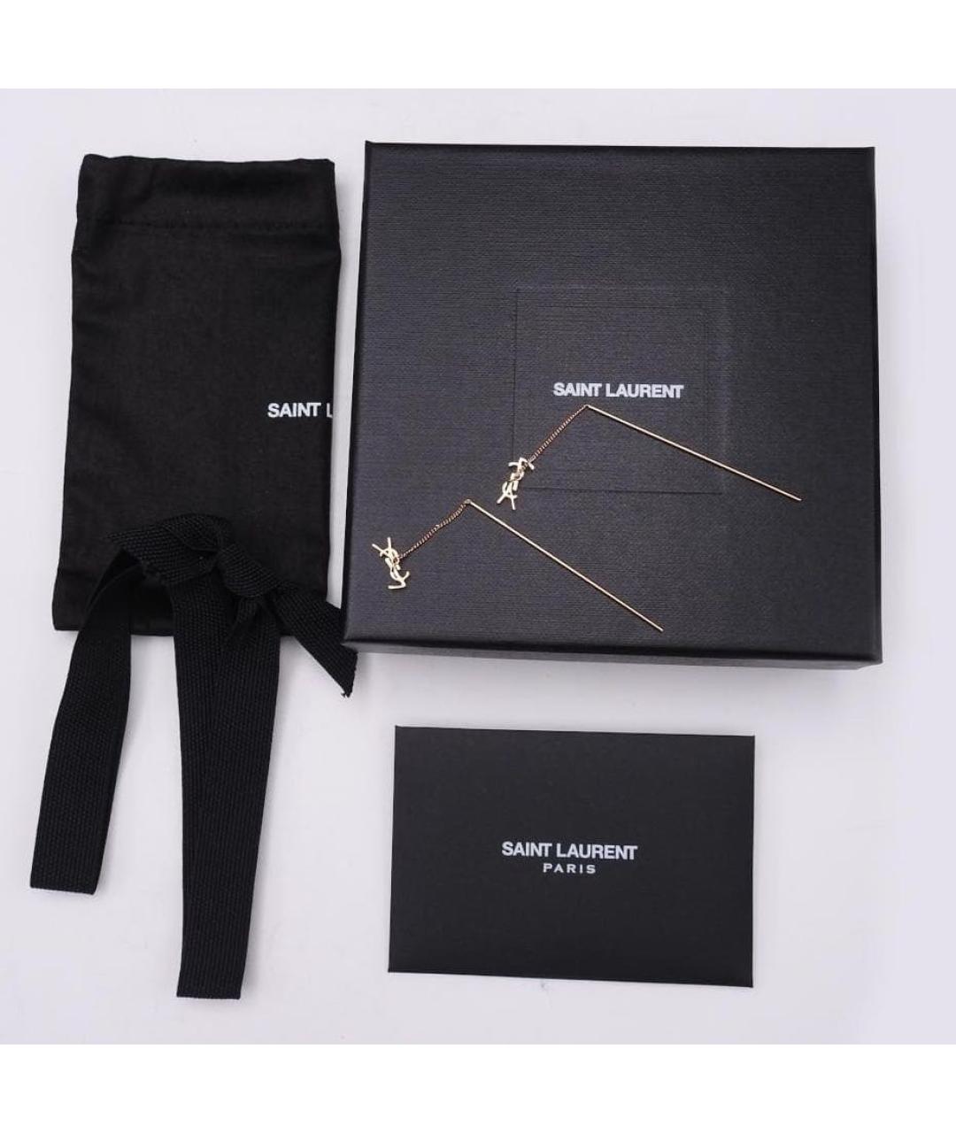 SAINT LAURENT Золотые серьги, фото 5