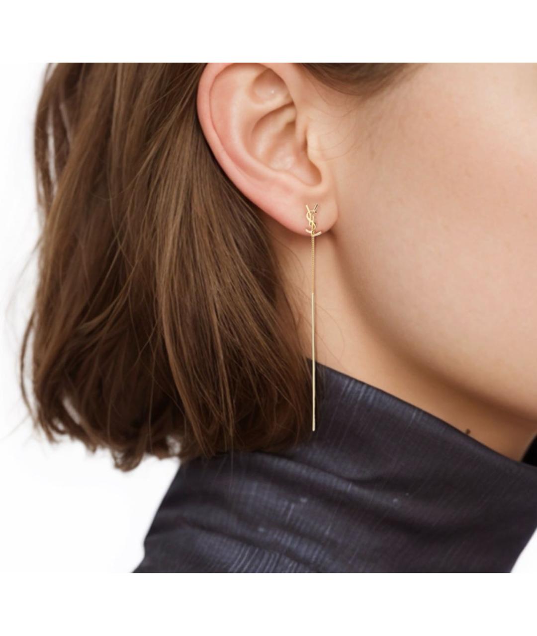SAINT LAURENT Золотые серьги, фото 4
