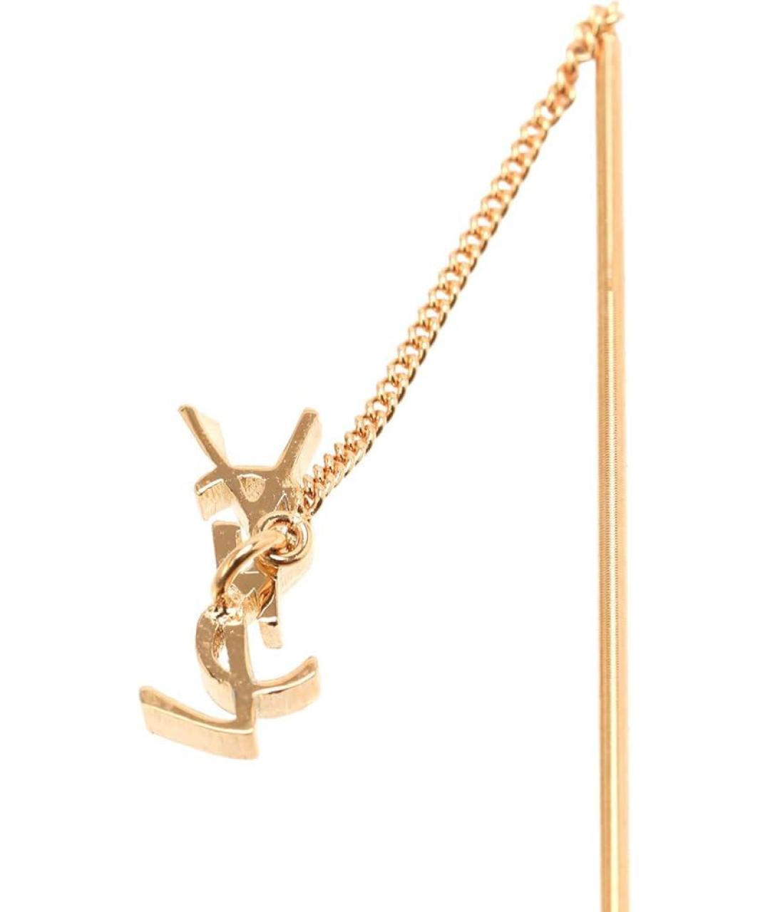 SAINT LAURENT Золотые серьги, фото 8