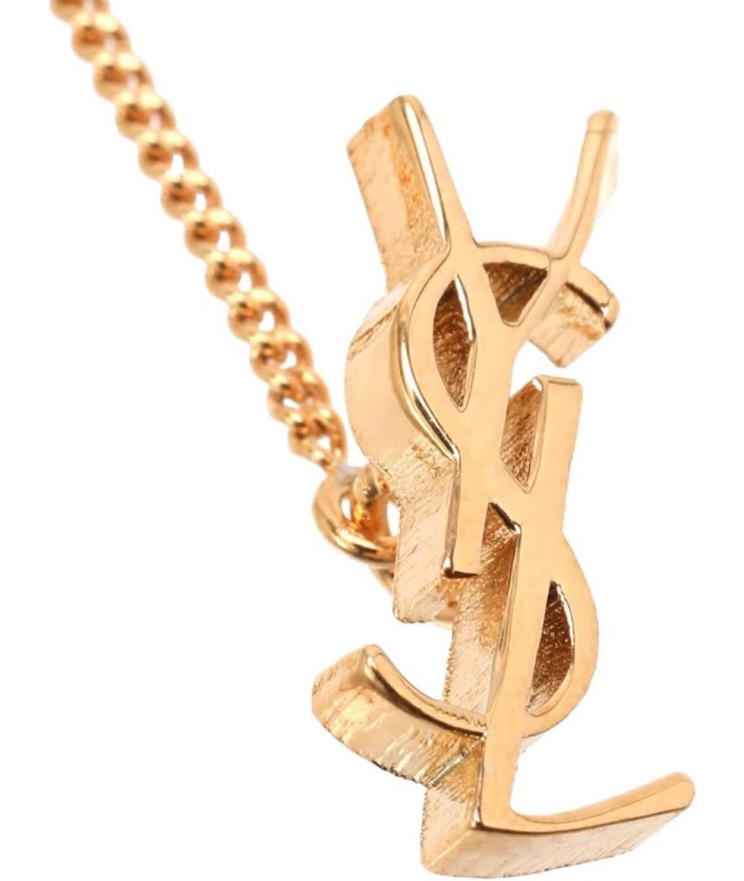 SAINT LAURENT Золотые серьги, фото 7