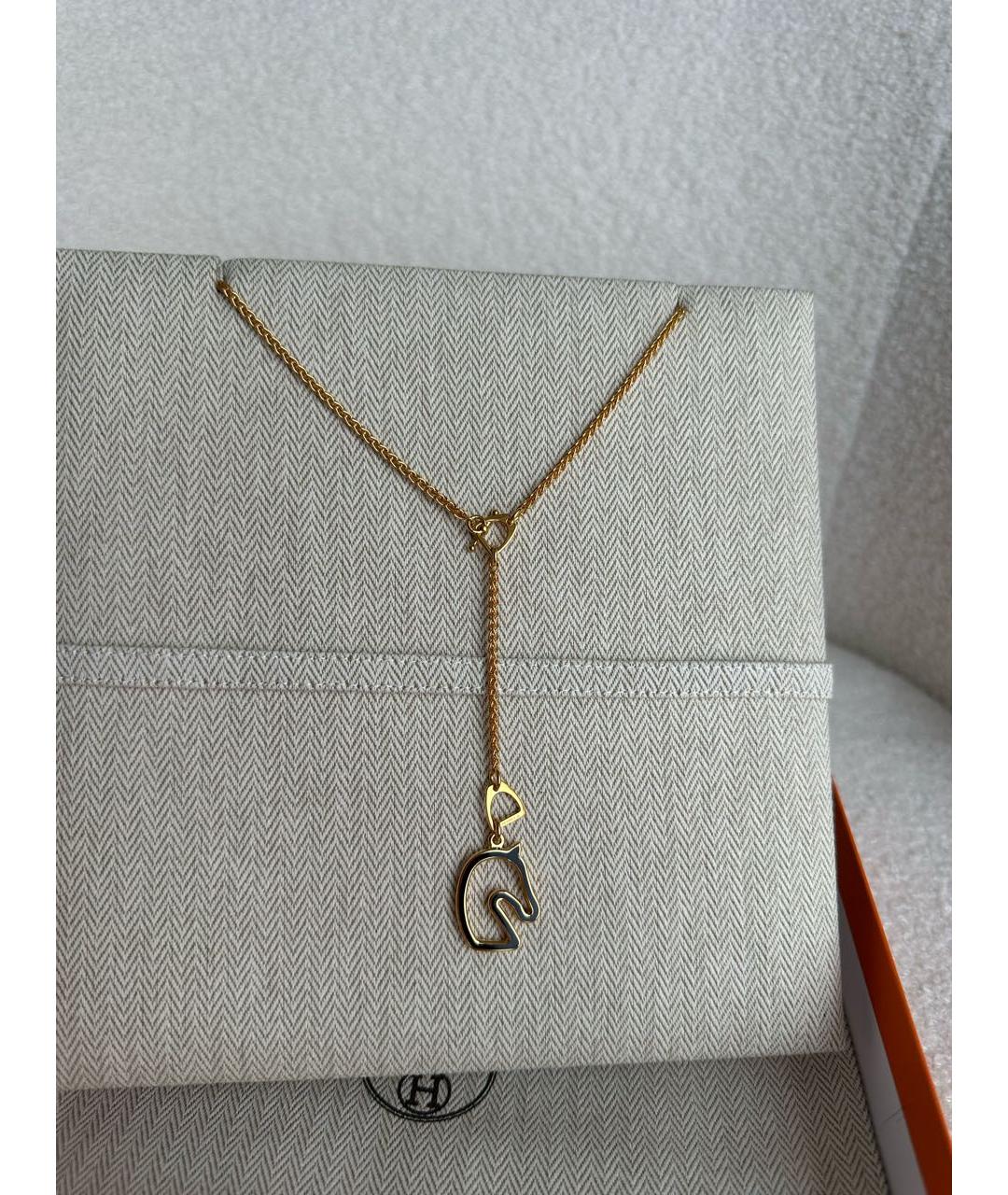 HERMES Золотая цепочка/подвеска, фото 8