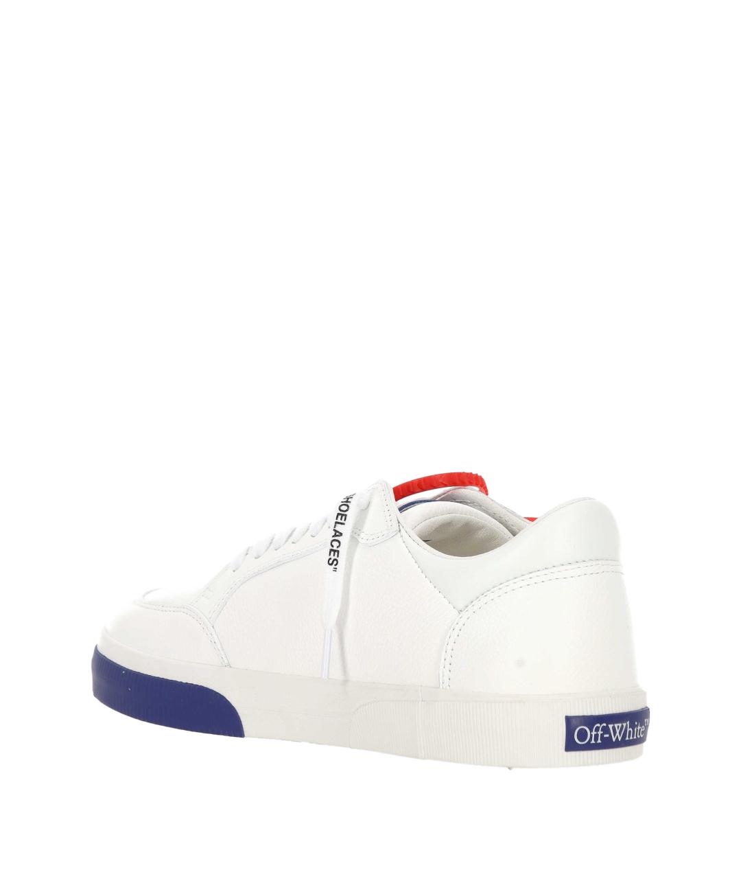 OFF-WHITE Белые кожаные низкие кроссовки / кеды, фото 3