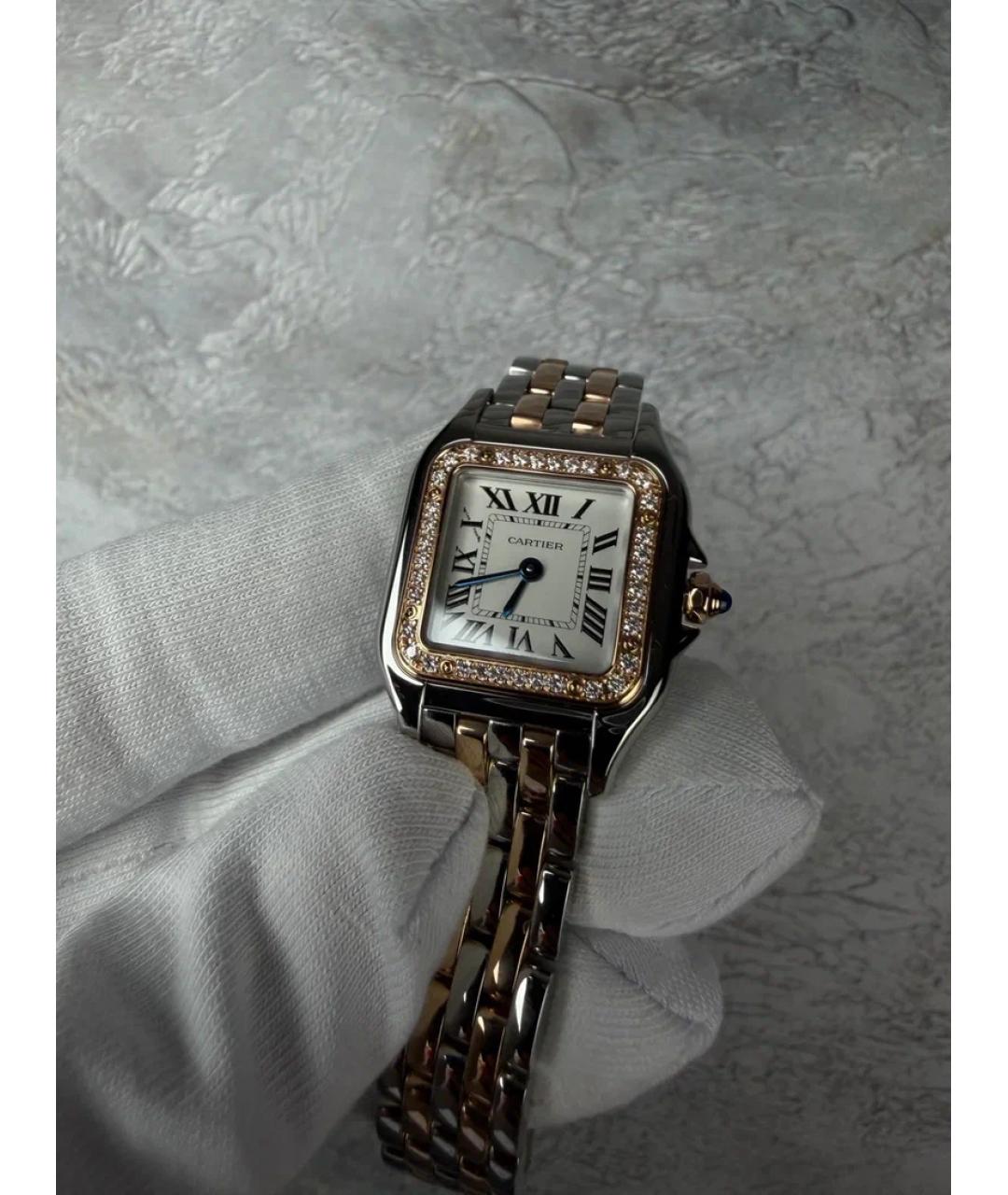 CARTIER Белые часы из розового золота, фото 3