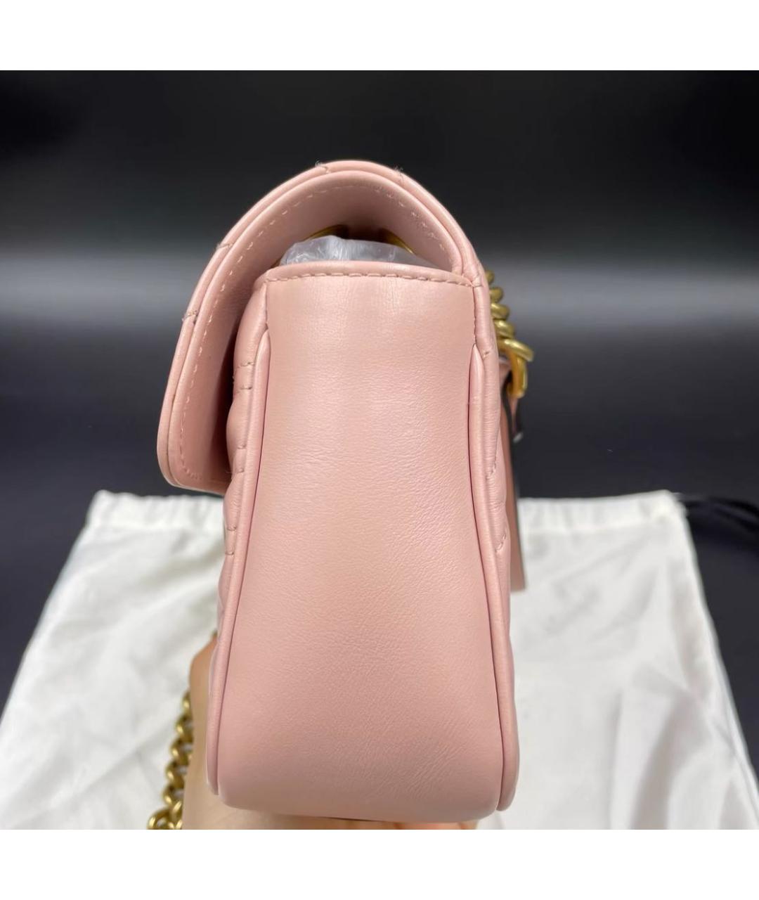 GUCCI Розовая кожаная сумка через плечо, фото 3