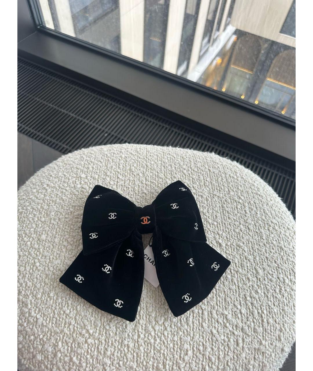 CHANEL Черная заколка, фото 2