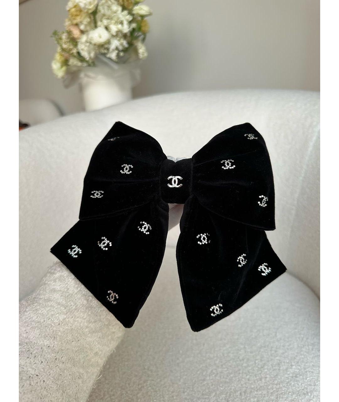 CHANEL Черная заколка, фото 4