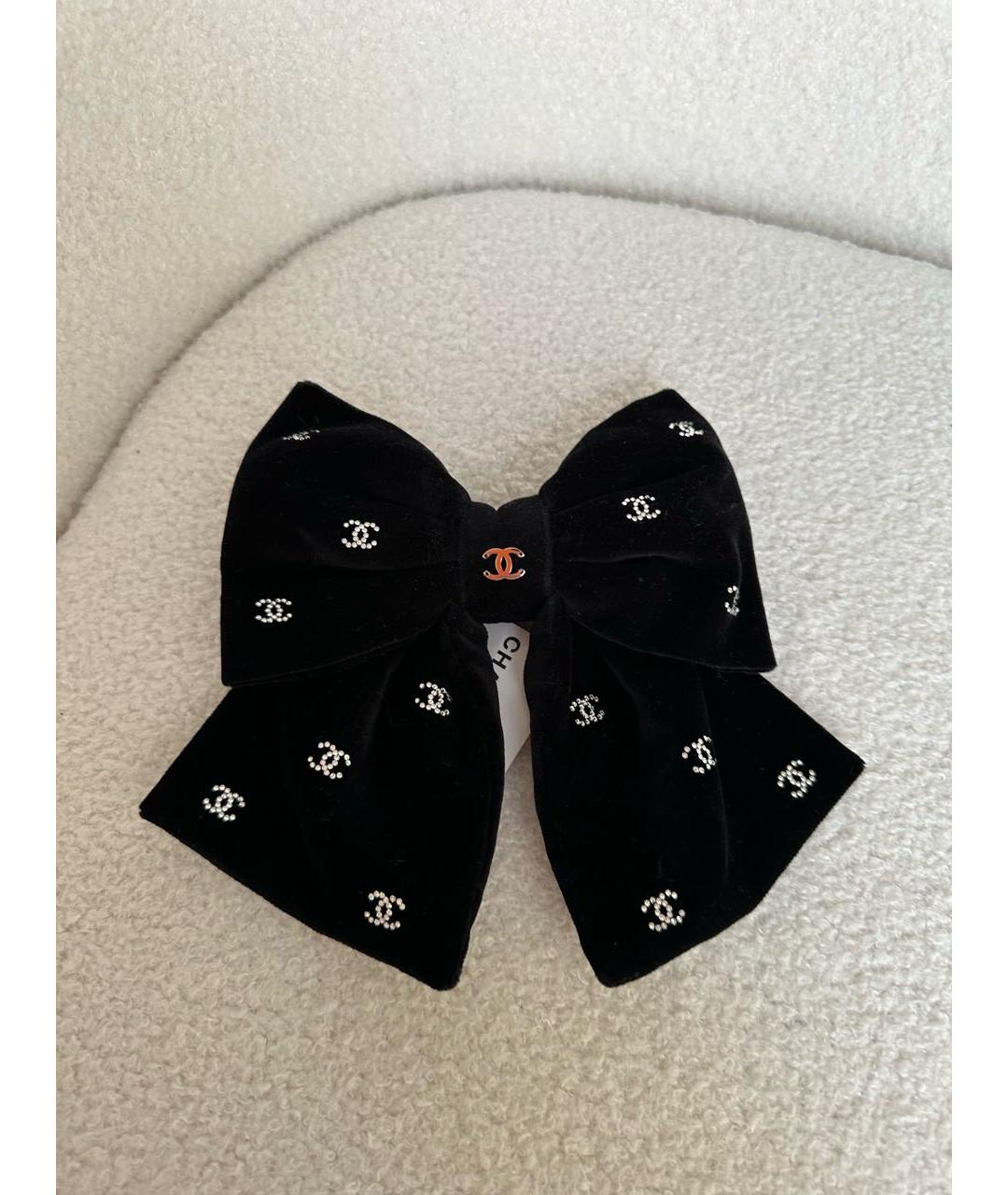 CHANEL Черная заколка, фото 3