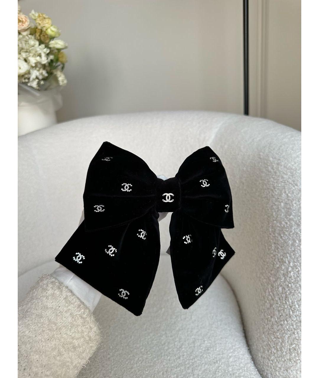 CHANEL Черная заколка, фото 5