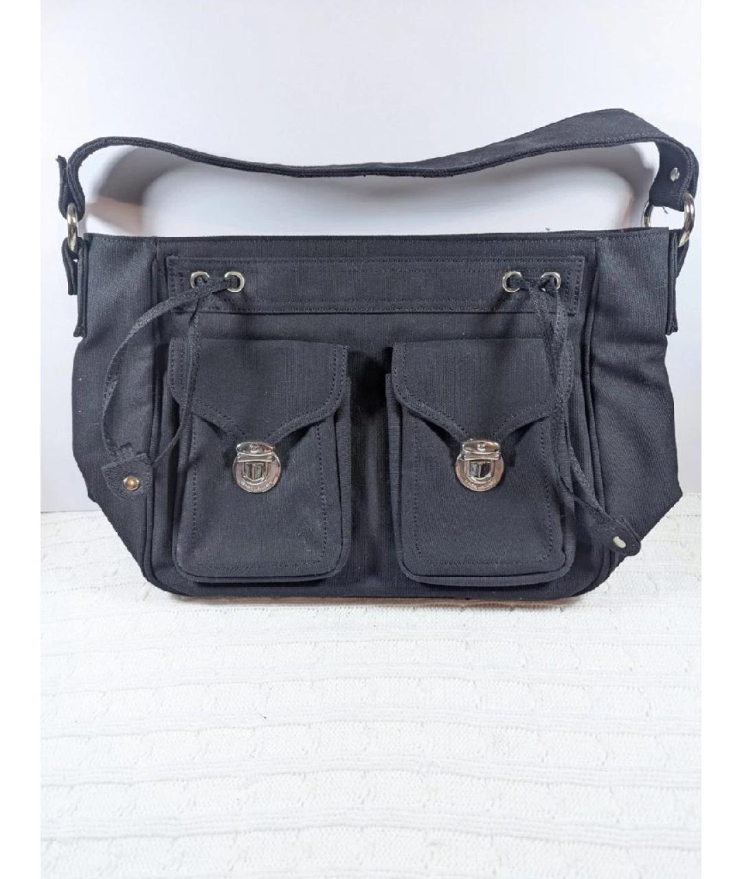 MARC JACOBS Черная тканевая сумка с короткими ручками, фото 7