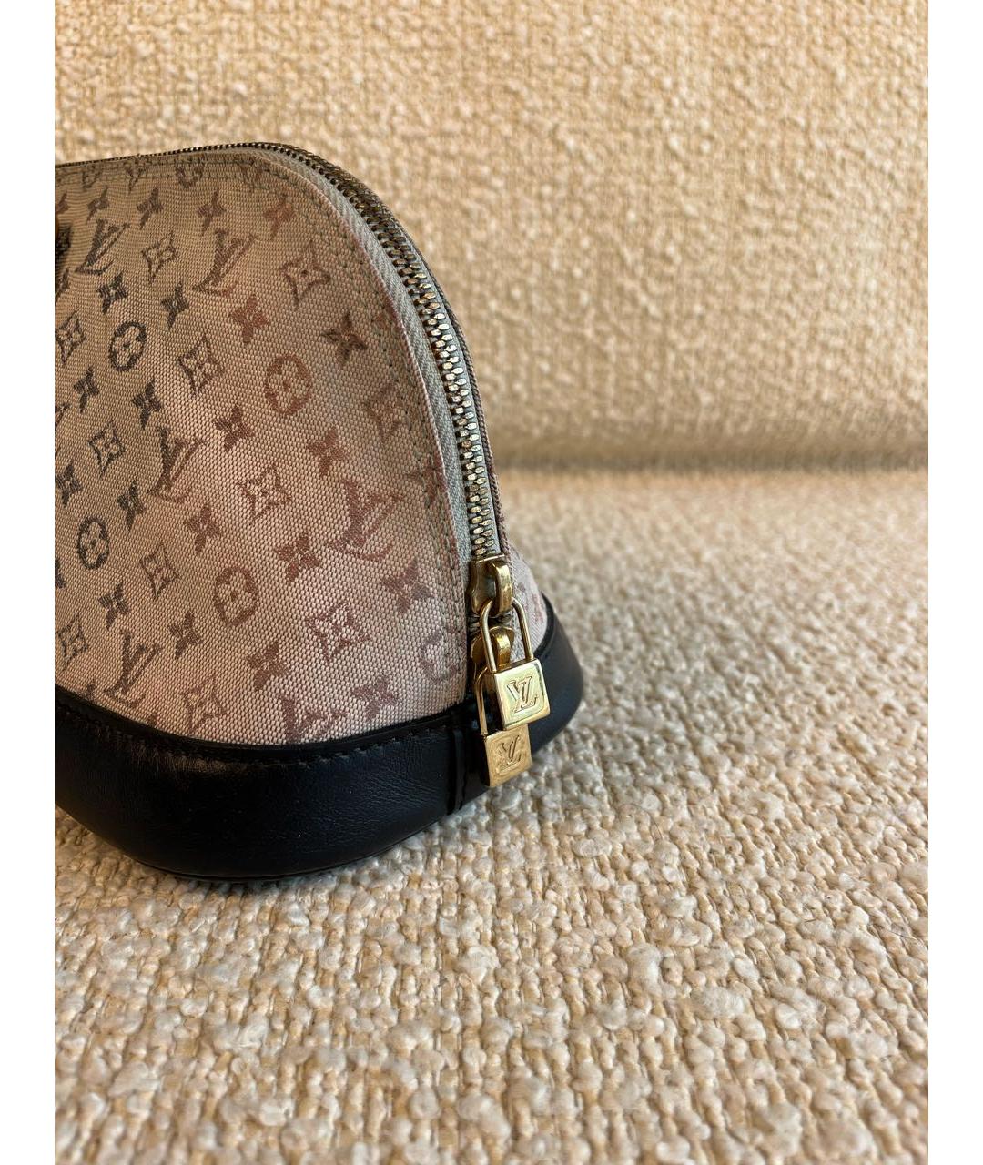 LOUIS VUITTON Темно-синяя тканевая сумка с короткими ручками, фото 8