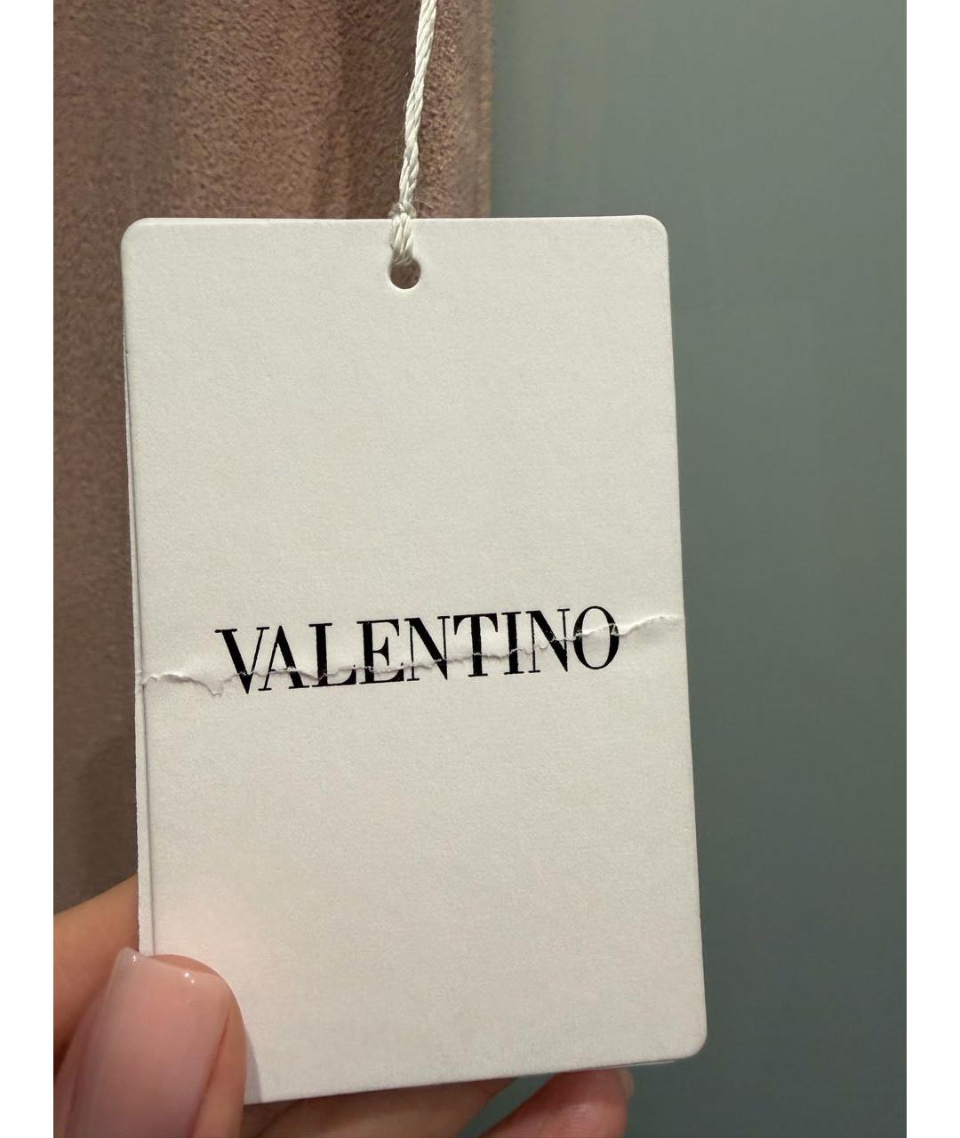 VALENTINO Розовые вискозные прямые брюки, фото 3