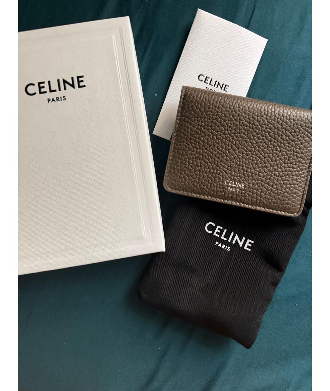 CELINE Бежевый кожаный кардхолдер, фото 4