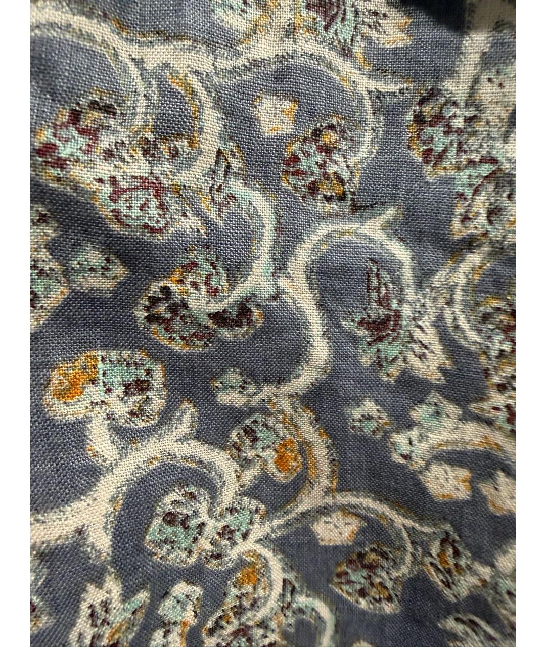 ISABEL MARANT Голубая льняная блузы, фото 4