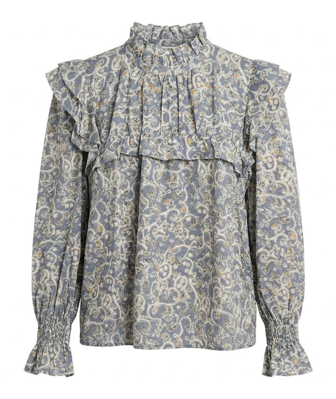 ISABEL MARANT Голубая льняная блузы, фото 1