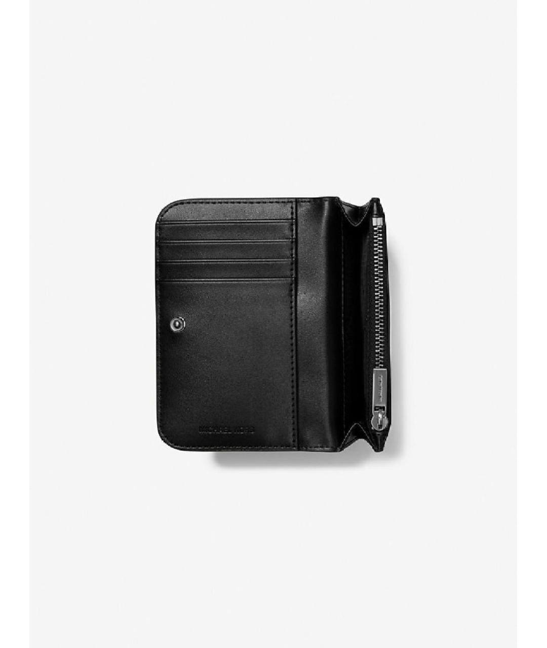 MICHAEL KORS Черный кожаный кошелек, фото 2