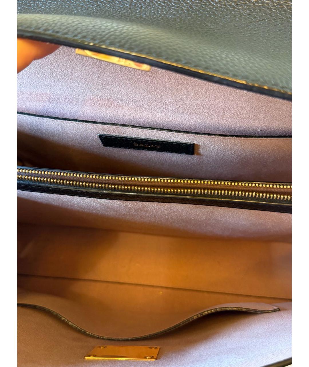 BALLY Черная кожаная сумка тоут, фото 4