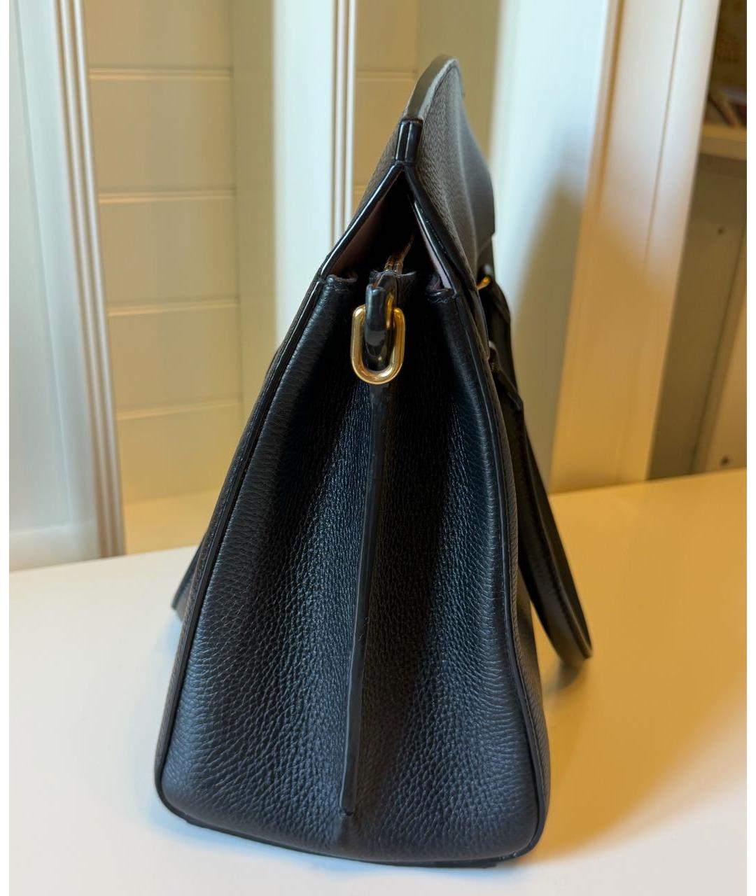 BALLY Черная кожаная сумка тоут, фото 6