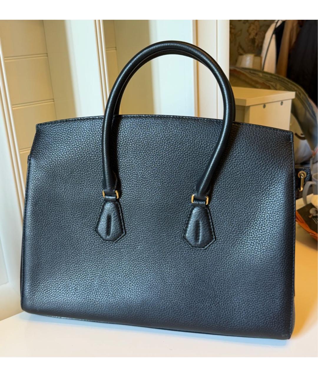 BALLY Черная кожаная сумка тоут, фото 3