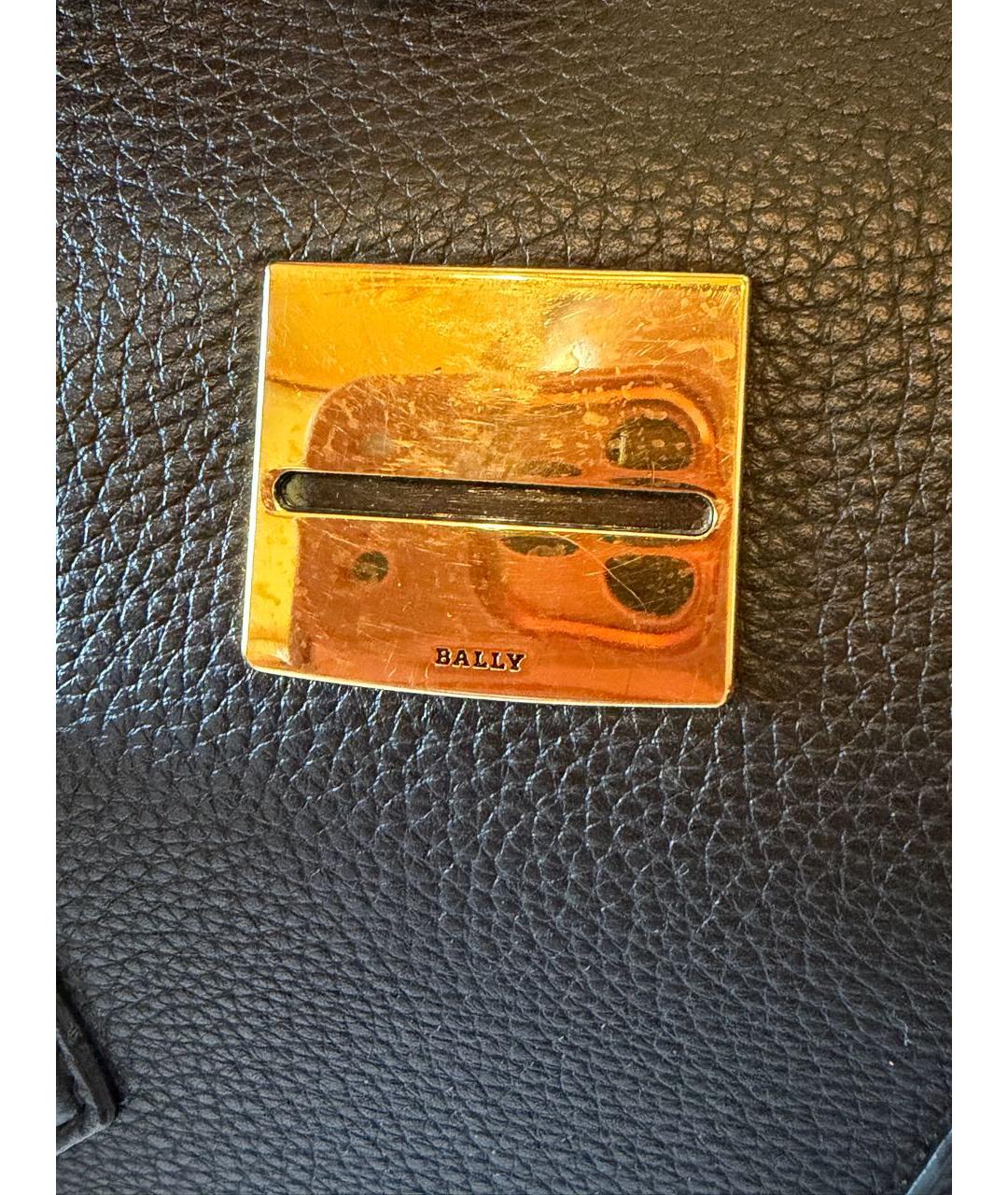 BALLY Черная кожаная сумка тоут, фото 7