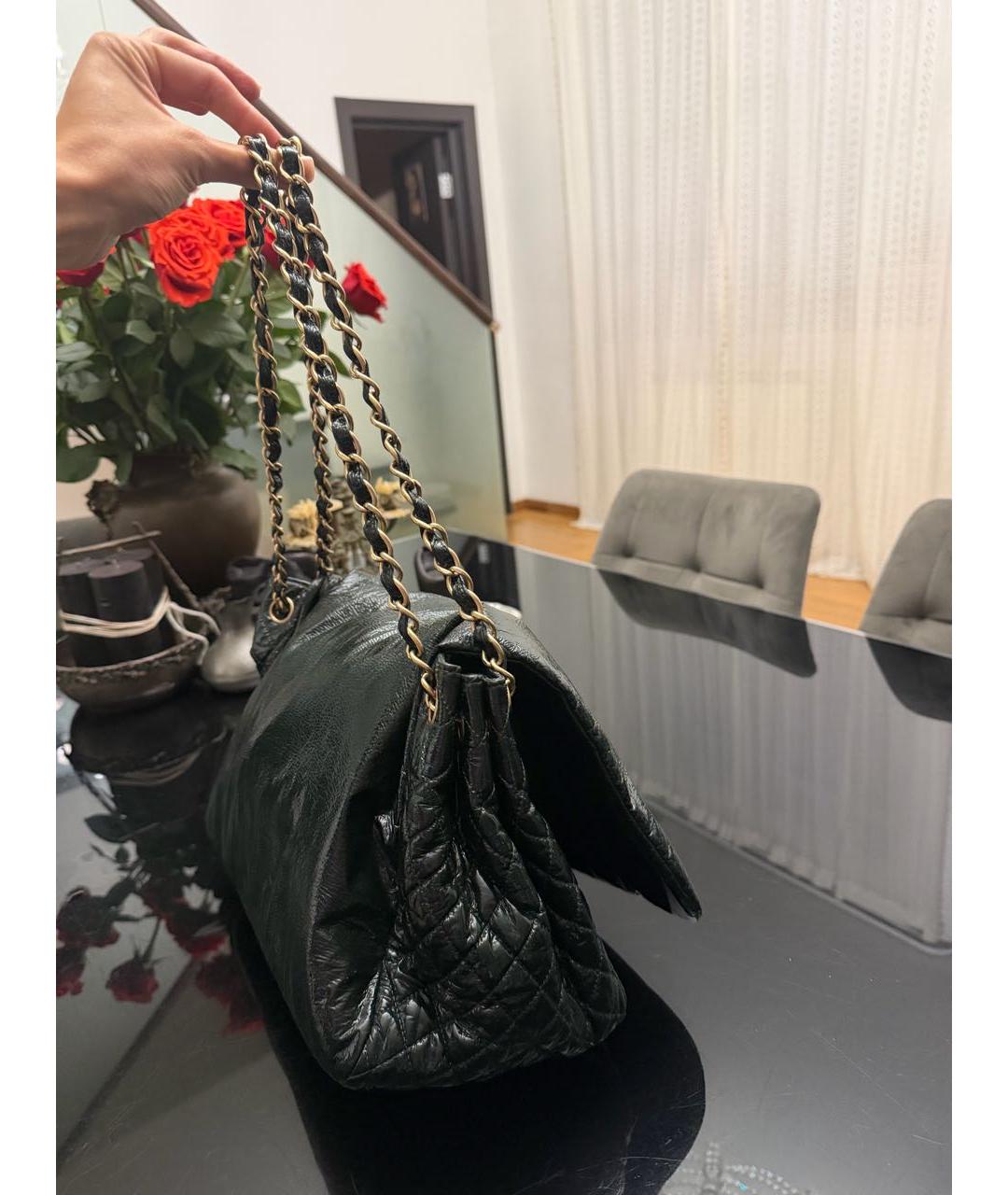 CHANEL Зеленая кожаная сумка через плечо, фото 4