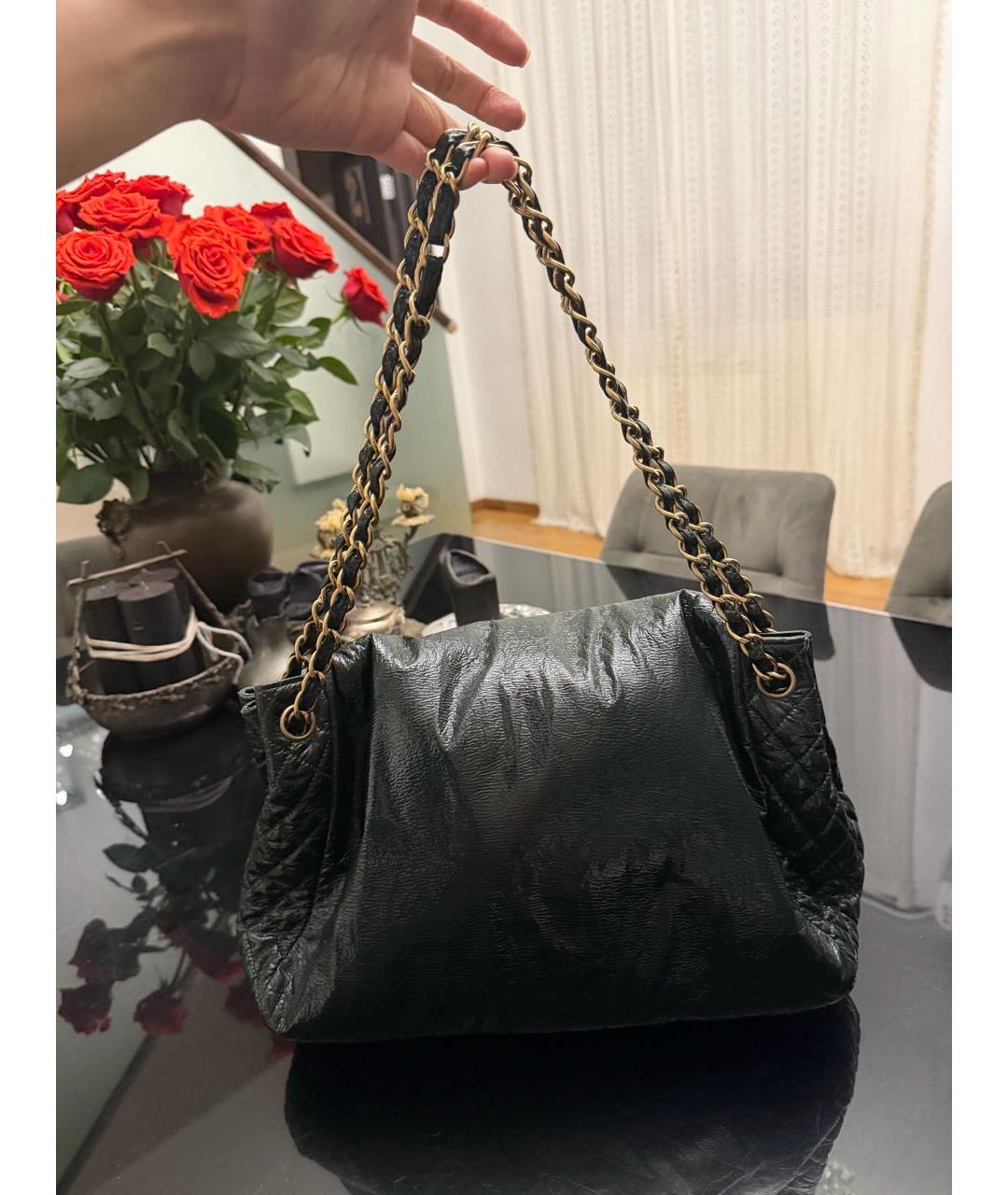 CHANEL Зеленая кожаная сумка через плечо, фото 2