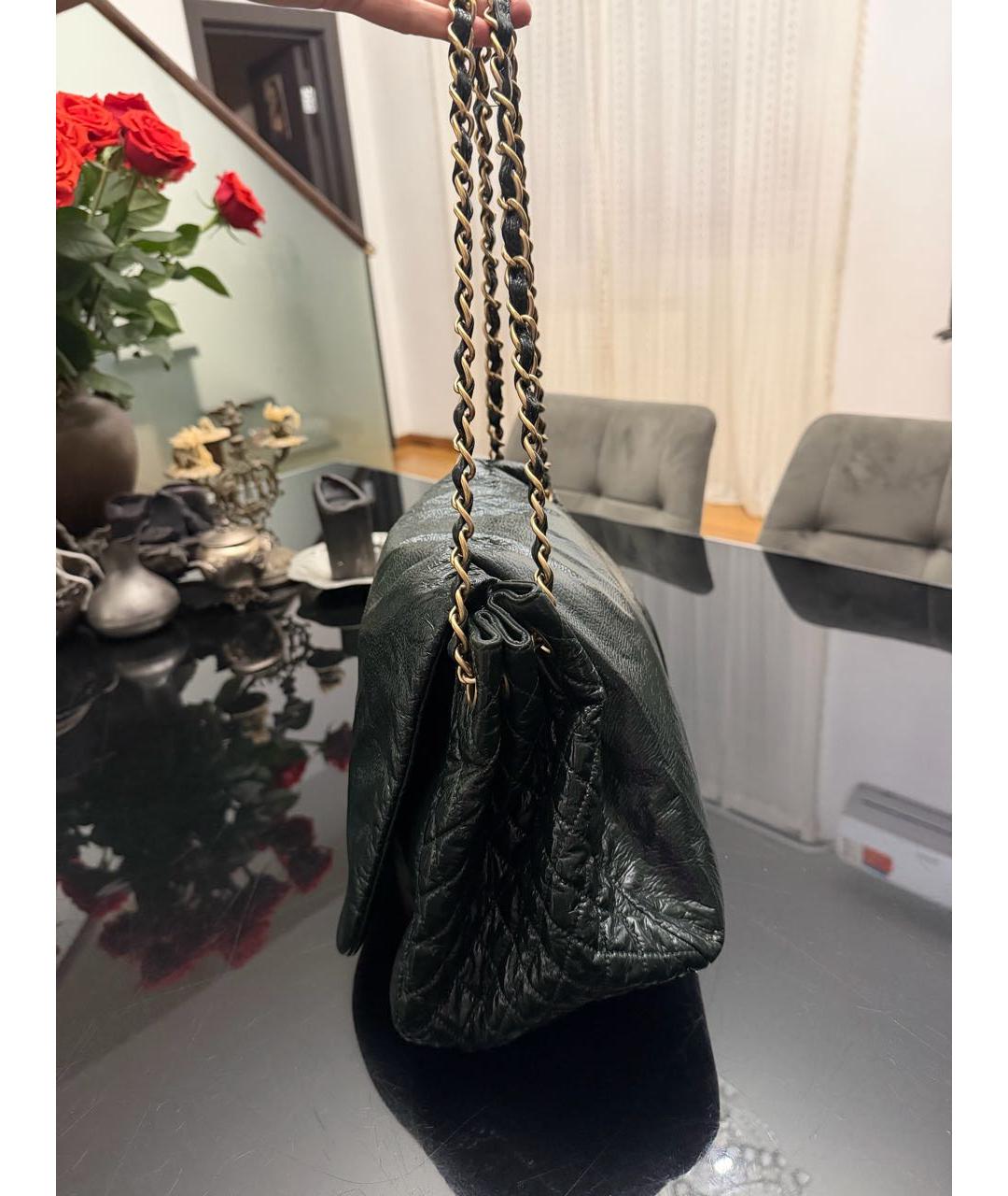 CHANEL Зеленая кожаная сумка через плечо, фото 3