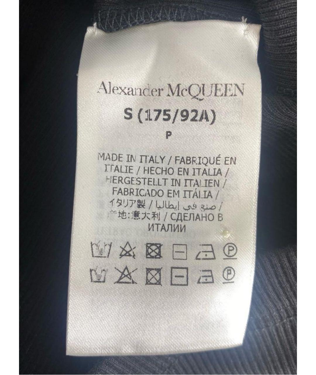 ALEXANDER MCQUEEN Черная хлопковая майка, фото 7