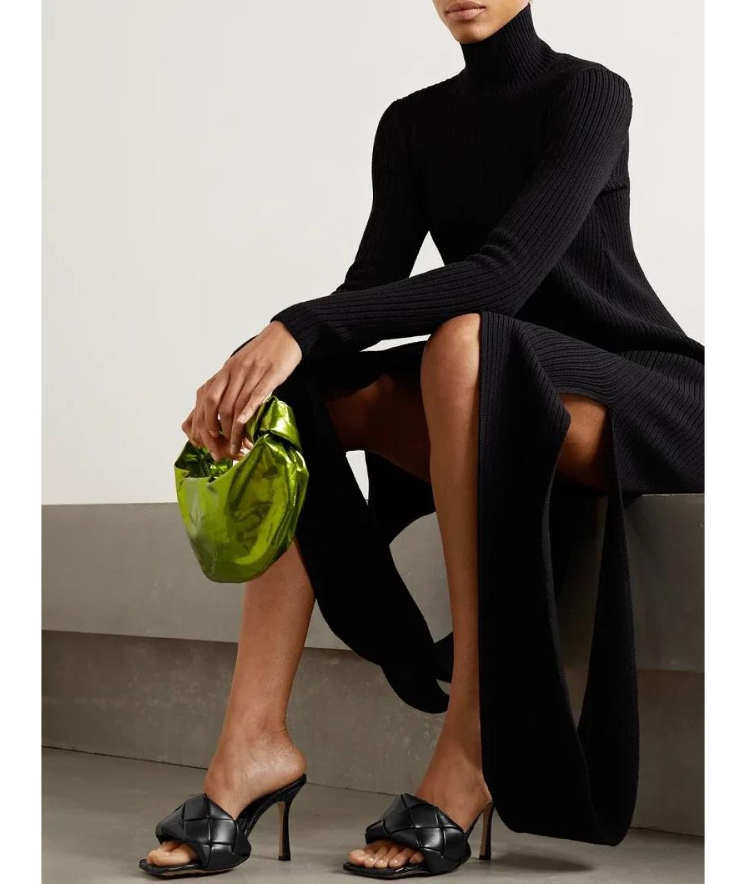 BOTTEGA VENETA Черные кожаные сабо, фото 7