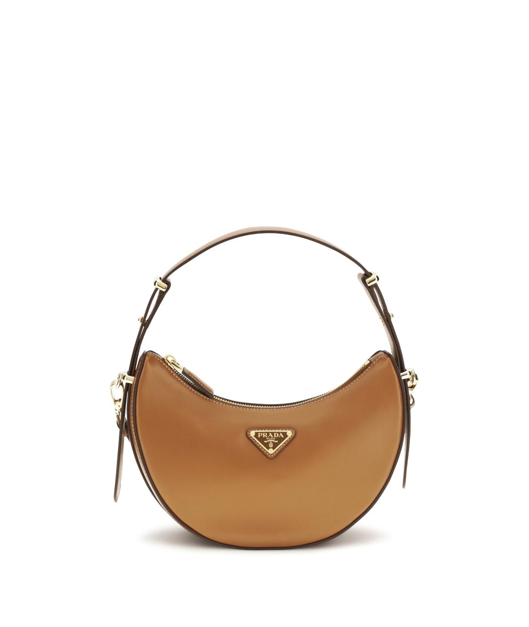PRADA Коричневая кожаная сумка через плечо, фото 1