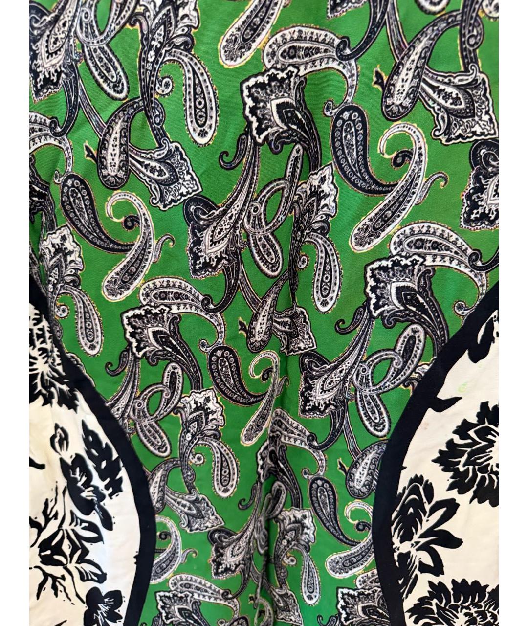 ETRO Зеленое шелковое коктейльное платье, фото 2