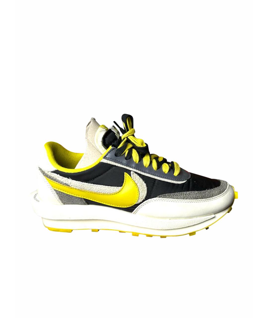 NIKE Желтые текстильные низкие кроссовки / кеды, фото 1