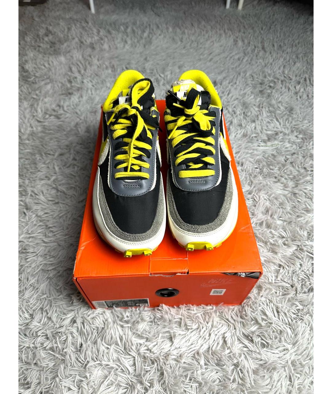 NIKE Желтые текстильные низкие кроссовки / кеды, фото 2
