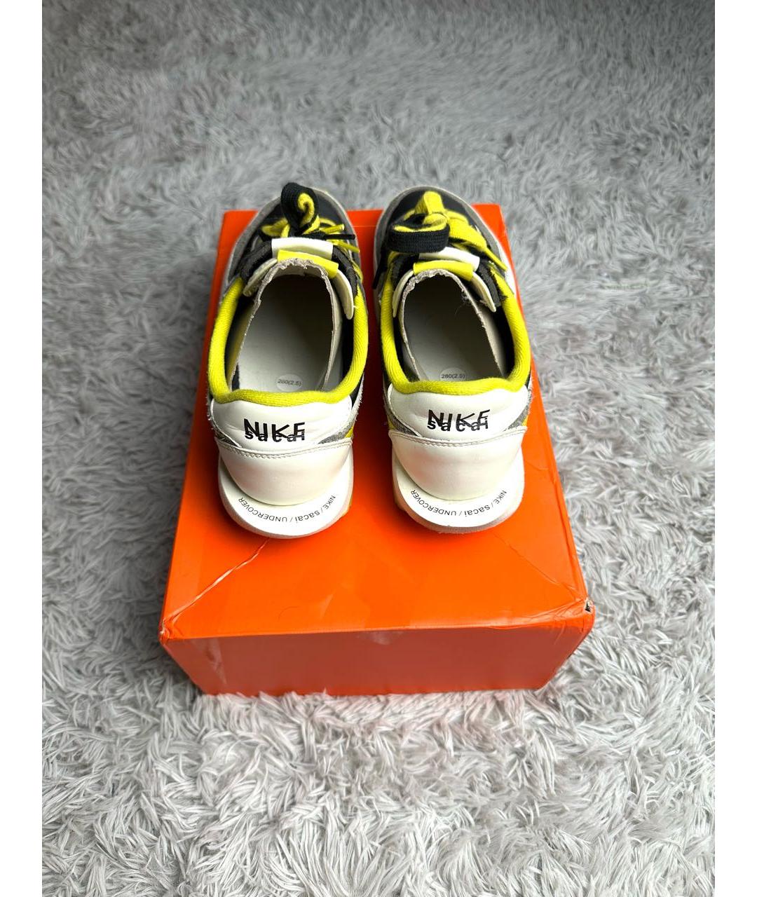NIKE Желтые текстильные низкие кроссовки / кеды, фото 4